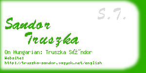 sandor truszka business card